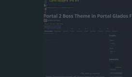 
							         Portal 2 Boss Theme in Portal Glados Fight | Portal Sound Mods								  
							    