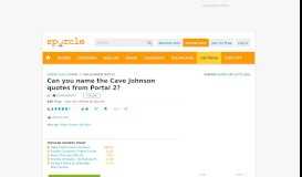 
							         Portal 2: Cave Johnson quotes Quiz - By Cardinal2003 - Sporcle								  
							    
