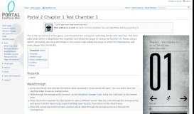 
							         Portal 2 Chapter 1 Test Chamber 1 - Portal Wiki								  
							    