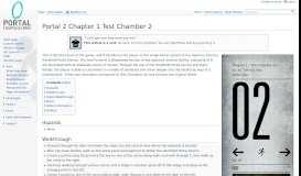 
							         Portal 2 Chapter 1 Test Chamber 2 - Portal Wiki								  
							    
