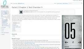 
							         Portal 2 Chapter 1 Test Chamber 5 - Portal Wiki								  
							    
