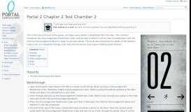 
							         Portal 2 Chapter 2 Test Chamber 2 - Portal Wiki								  
							    