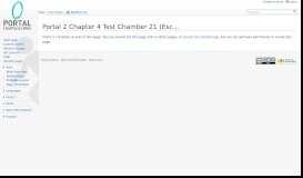 
							         Portal 2 Chapter 4 Test Chamber 21 (Escape) - Portal Wiki								  
							    