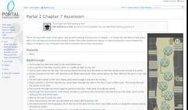 
							         Portal 2 Chapter 7 Ascension - Portal Wiki								  
							    