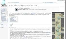 
							         Portal 2 Chapter 7 Enrichment Sphere 5 - Portal Wiki								  
							    