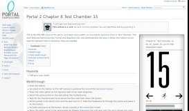 
							         Portal 2 Chapter 8 Test Chamber 15 - Portal Wiki								  
							    