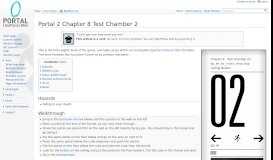 
							         Portal 2 Chapter 8 Test Chamber 2 - Portal Wiki								  
							    