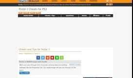 
							         Portal 2 Cheats and Cheat Codes, PlayStation 3 - Super Cheats								  
							    