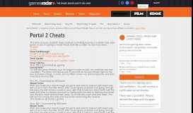 
							         Portal 2 Cheats - GamesRadar								  
							    