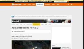 
							         Portal 2 - Cheats PC - gamona.de								  
							    