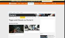 
							         Portal 2: Cheats und Tipps (PC, PS3, Xbox 360) | spieletipps								  
							    