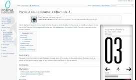 
							         Portal 2 Co-op Course 1 Chamber 3 - Portal Wiki								  
							    