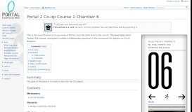
							         Portal 2 Co-op Course 1 Chamber 6 - Portal Wiki								  
							    