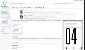 
							         Portal 2 Co-op Course 2 Chamber 4 - Portal Wiki								  
							    