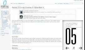 
							         Portal 2 Co-op Course 2 Chamber 5 - Portal Wiki								  
							    