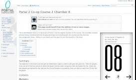 
							         Portal 2 Co-op Course 2 Chamber 8 - Portal Wiki								  
							    