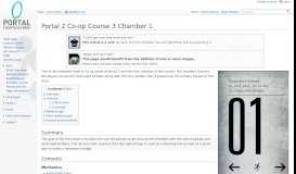 
							         Portal 2 Co-op Course 3 Chamber 1 - Portal Wiki								  
							    