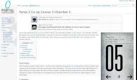 
							         Portal 2 Co-op Course 3 Chamber 5 - Portal Wiki								  
							    