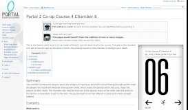 
							         Portal 2 Co-op Course 4 Chamber 6 - Portal Wiki								  
							    