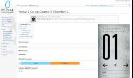 
							         Portal 2 Co-op Course 5 Chamber 1 - Portal Wiki								  
							    