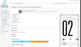 
							         Portal 2 Co-op Course 5 Chamber 2 - Portal Wiki								  
							    