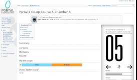 
							         Portal 2 Co-op Course 5 Chamber 5 - Portal Wiki								  
							    