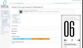 
							         Portal 2 Co-op Course 5 Chamber 6 - Portal Wiki								  
							    