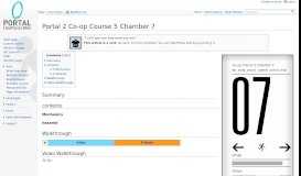 
							         Portal 2 Co-op Course 5 Chamber 7 - Portal Wiki								  
							    