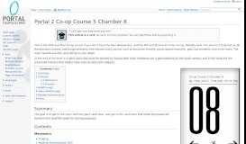 
							         Portal 2 Co-op Course 5 Chamber 8 - Portal Wiki								  
							    