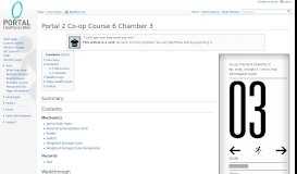 
							         Portal 2 Co-op Course 6 Chamber 3 - Portal Wiki								  
							    