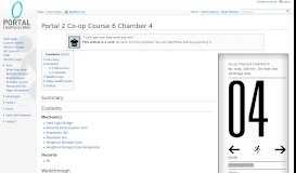 
							         Portal 2 Co-op Course 6 Chamber 4 - Portal Wiki								  
							    