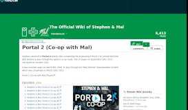 
							         Portal 2 (Co-op with Mal) | Stephen Wiki | FANDOM powered by Wikia								  
							    