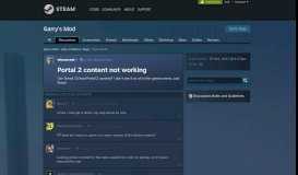 
							         Portal 2 content not working :: Garry's Mod Help / Problems / Bugs								  
							    