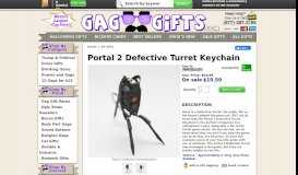 
							         Portal 2 Defective Turret Keychain | GagGifts.com								  
							    