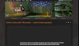 
							         Portal 2 Done with 100 portals – Least Portals speedrun - SourceRuns								  
							    