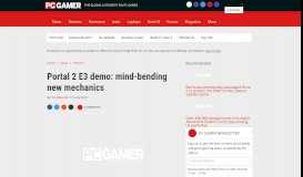
							         Portal 2 E3 demo: mind-bending new mechanics | PC Gamer								  
							    