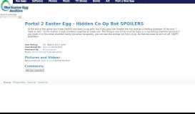 
							         Portal 2 Easter Egg - Hidden Co Op Bot SPOILERS - Eeggs.com								  
							    