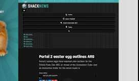 
							         Portal 2 easter egg outlines ARG | Shacknews								  
							    