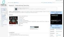 
							         Portal 2 - Educational Version - Portal Wiki								  
							    