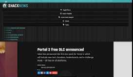 
							         Portal 2 free DLC announced | Shacknews								  
							    