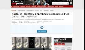 
							         Portal 2 GAME MOD Deathly Chambers v.28052016 Full - download ...								  
							    