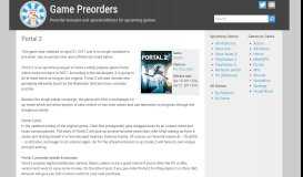 
							         Portal 2 | Game Preorders								  
							    