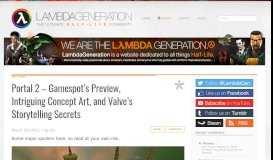 
							         Portal 2 – Gamespot's Preview, Intriguing Concept Art, and Valve's ...								  
							    