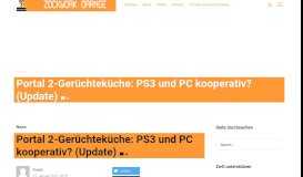 
							         Portal 2-Gerüchteküche: PS3 und PC kooperativ? (Update) - Zockwork ...								  
							    