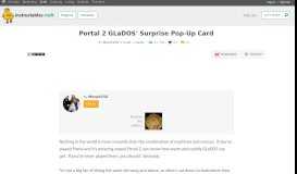 
							         Portal 2 GLaDOS' Surprise Pop-Up Card: 6 Steps								  
							    