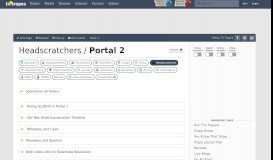 
							         Portal 2 / Headscratchers - TV Tropes								  
							    