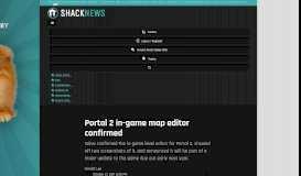 
							         Portal 2 in-game map editor confirmed | Shacknews								  
							    