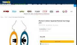 
							         Portal 2 Inter-Spatial Portal Earrings Jinx - ToyWiz								  
							    