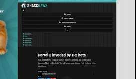 
							         Portal 2 invaded by TF2 hats | Shacknews								  
							    