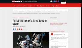 
							         Portal 2 is the most liked game on Steam | PC Gamer								  
							    